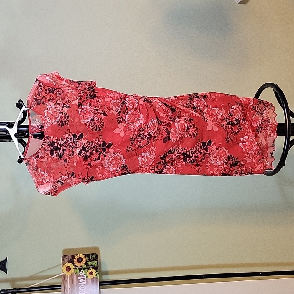 Guess Aida Dress Call Me Cherry Print Size Small